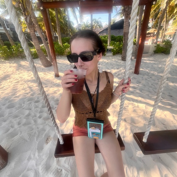 Brown Crochet Tank Top - Picture 5 of 5